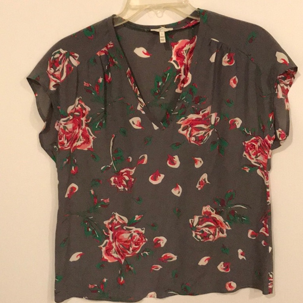 Joie silk rose print blouse